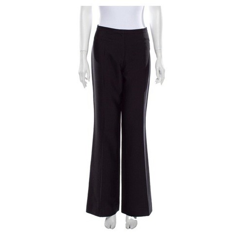 Pantalone Tory Burch nero lana gamba larga