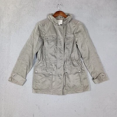 Banana Republic парка женщин средний серый нейлона регулируемая талия куртка на открытом воздухе - Изображение 1 из 4