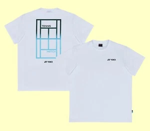YONEX 2025 Unisex Tennis T-Shirts Sportswear Casual Top Tee White NWT 255TS016U - Picture 1 of 10