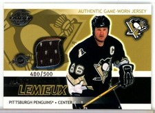 2003-04 Pacific Supreme Jerseys #21 Mario Lemieux /500 - Pittsburgh Penguins