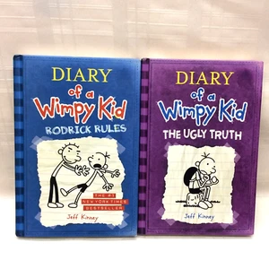 Set of 2 Diary of a Wimpy Kid, Rodrick Rules and The Ugly Truth by Jeff Kinney - Imagen 1 de 9