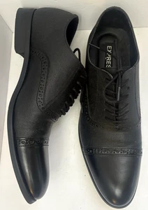 Express Oxford Black Men Dress Wedding Business Work  Shoe Sz 12 RN55285 - Picture 1 of 11