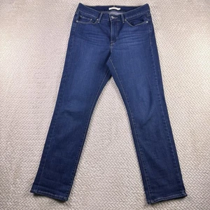 Women’s Levi’s High Rise Straight Size 8 Jeans Classic Straight Whiskered Denim - Picture 1 of 16