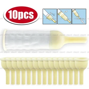 10Pcs Male External Catheter Disposable Urine Collector Medical Latex Urine Bag - Picture 1 of 14