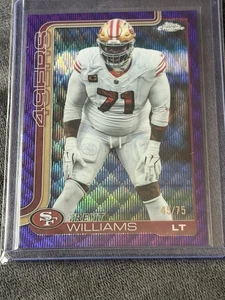 Football chromé Topps 2025 Trent Williams vague violette /75 49ers - Photo 1/2