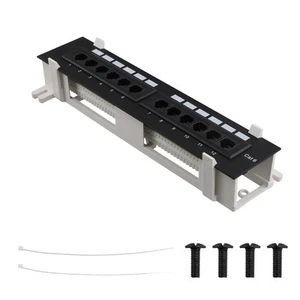 Kit d'outils 12 ports CAT6 panneau de brassage RJ45 réseau support mural avec9975 - Photo 1/7
