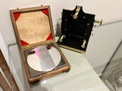 Instrument scientifique - Disque de diffraction  avec  son support- XIX -ème - Photo 1/4