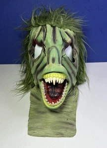 Máscara de cabeza de goma de látex Topstone SWAMP CREATURE de colección de los 80 - ojos cortados como están - Imagen 1 de 11