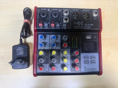 E-Lektron SE-4 Live Mischpult 2-Kanal + stereo AUX + USB/Bluetooth + Soundkarte - Bild 1 von 3