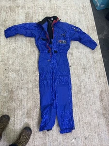 Vintage Fila One Piece Ski Snowboard Suit 90s Retro Crazy Abstract Mens Woman - Picture 1 of 17