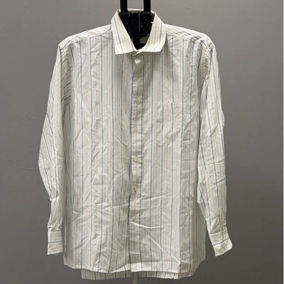 Camisa Christian Dior Monsieur Rayas Manga Larga Abotonada Para Hombre Talla 17 Foto 1 de 4