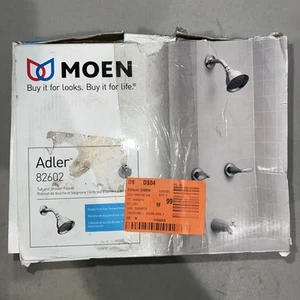NEW Moen 82602 Adler 2-Handle Tub and Shower Trim W/Valve Polished Chrome - Picture 1 of 5