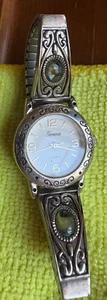 Geneva Quartz Women's Watch w/Stretch Band and Opal Accents - Picture 1 of 1