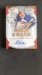 2023 LEAF ITG USED HOCKEY GRANT FUHR PAUL COFFEY #ed 4/6 BACK 2 BACK AUTO