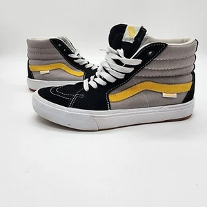 Vans BMX SK8 Hi Classic Skateschuhe schwarz grau gelb Herren Größe 7,5 Canvas Wildleder - Bild 1 von 9