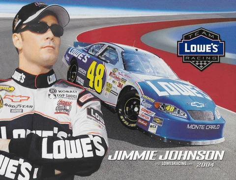 2004 JIMMIE JOHNSON "LOWE'S RACING 7X CHAMP" #48 NASCAR NEXTEL CUP POSTCARD Cover