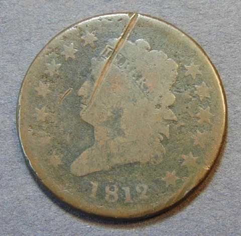 1812 LARGE CENT ~ SCARCE DATE Cover