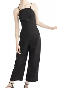 ABERCROMBIE & FITCH Overall schwarz Leinenmischung Höschen Rückenkrawatte Taschen Gr. 8 - Bild 1 von 7