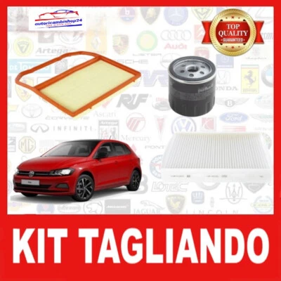 KIT TAGLIANDO MANUTENZIONE 3 FILTRI PER VOLKSWAGEN POLO V 1.0 DAL 2004 Foto 1 de 3