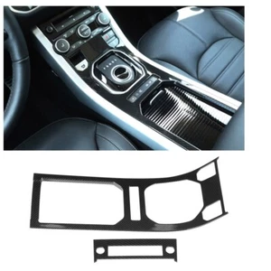 2pcs Carbon Fiber Style Center Console Gear Panel Trim For Evoque - Picture 1 of 8