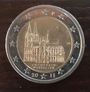  Moneta 2 due euro Germania Duomo di Colonia Nordrhein Westfalen 2011 - Foto 1 di 1