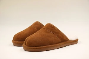 SUPERLAMB MENS SHEEPSKIN HARD SOLE SCUFF SLIPPERS - Picture 1 of 8