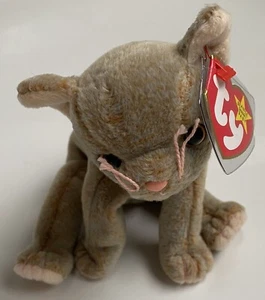 NEU 1998 TY Beanie Babys Scat the Cat neu mit Etikett *2 Fehler auf Etikett* - Bild 1 von 5