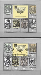GERMANY (DDR) - 1975 MNH "German Peasant War " 2 Souvenir Sheets, 1 With FDC !! - Picture 1 of 1