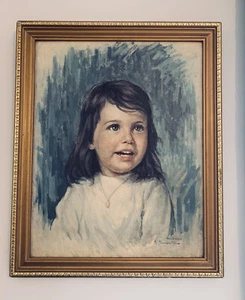 Cuadro impreso enmarcado artístico vintage Giuseppe Tarantino Happy Child numerado años 70 - Imagen 1 de 9