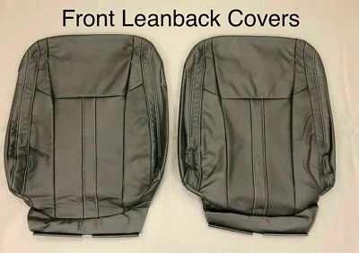 Actualización de fundas de asiento de cuero negro para Ford F250 F350 XLT 2017-2022 SuperCrew Cab Foto 1 de 4