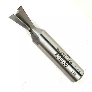 Whiteside 1/2" Dovetail Router Bit D10-55 Double Fluted .5" Diameter Shank - NOS - Picture 1 of 4