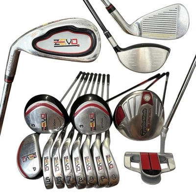 Полный комплект мужских клюшек для гольфа для левшей TaylorMade Zevo жесткость Regular Flex графит и сталь - Изображение 1 из 4