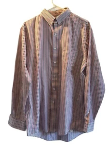 Vintage Arrow Bradstreet Striped Button Up Dress Shirt 16 34/35 - Picture 1 of 4