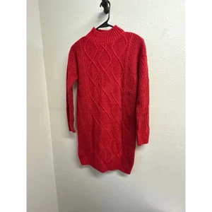 Vestido suéter acanalado tejido rojo LOFT para mujer talla XS - Imagen 1 de 10