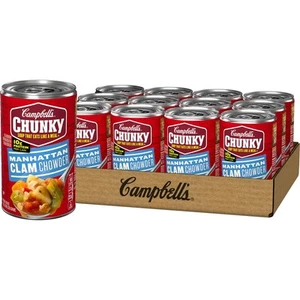 Campbell's Chunky Manhattan Clam Chowder, 18.8 oz. Can (Pack of 12) - Picture 1 of 13