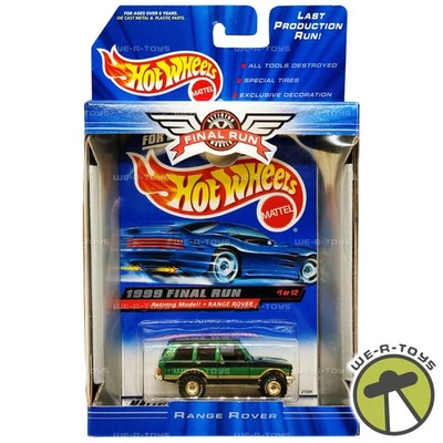 Hot Wheels 1999 Final Run #1 Green Range Rover Retiring Model No. 21339 NRFB - Image 1 of 4