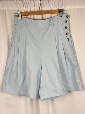 Pantalones Cortos Plisados Vintage Jennifer Moore Azul Cintura Alta Talla M Cottagecore Academia Foto 1 de 4