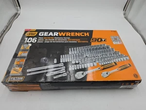 GearWrench 1/4 Zoll & 3/8 Zoll SAE/Metrisch 90T Ratsche Steckschlüssel Werkzeug Set (106 Stück) - Bild 1 von 1