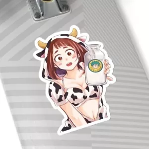 Waifu Mädchen Ochako Uraraka Ecchi My Hero Academia Anime Kuss-Cut Aufkleber Aufkleber - Bild 1 von 20