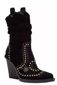 Bota Western Jessica Simpson Mujer Negra Larna Pull-Tabs Almendra Talla 9 VER NOTA - Imagen 1 de 8