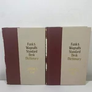 Funk & Wagnalls Standard Desk Dictionary Vol 1 A-M & Vol 2 N-Z (Hardcovers,1981) - Picture 1 of 11