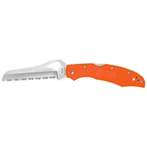 Spyderco, Byrd, Cara Cara 2 Rescue, 3.88" Folding Knife, Lightweight, Orange - Picture 1 of 2