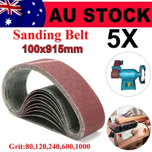 100 x 915mm Sanding Belt 80~1000 Mixed Grit For Metal Wood Grinding Abrasive - Picture 1 of 10