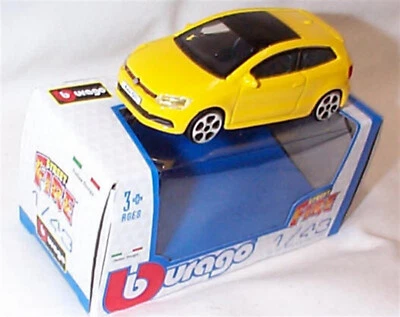 VW Polo GTI MK5 Amarillo - Burago 'Street Fire' Modelo Escala 1:43 Nuevo en Caja Foto 1 de 2