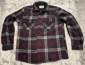 Boston Traders Jacket Men's Medium Plaid Flannel Shacket Sherpa Lined Button Up - Picture 1 of 9