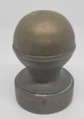 Large Vintage Threaded Brass Ball Finial - 3 1/2  X 2 1/4   • 33.80$