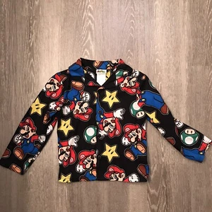 Super Mario Bros Mario Characters Long Sleeve Pajama Top Youth Size 6 - Picture 1 of 3