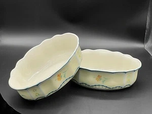 PROVENCAL BLOSSOM by Lenox Set of Two Oval Serving Bowls - Picture 1 of 5