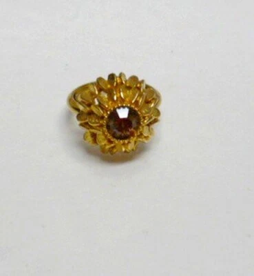 De colección Nuevo Anillo Avon Girasol Color Citrino Piedra en Caja con Medidor de Anillo Foto 1 de 2