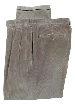 Мужские коричневые плиссированные вельветовые брюки Incotex 36x29,5 - Изображение 1 из 3